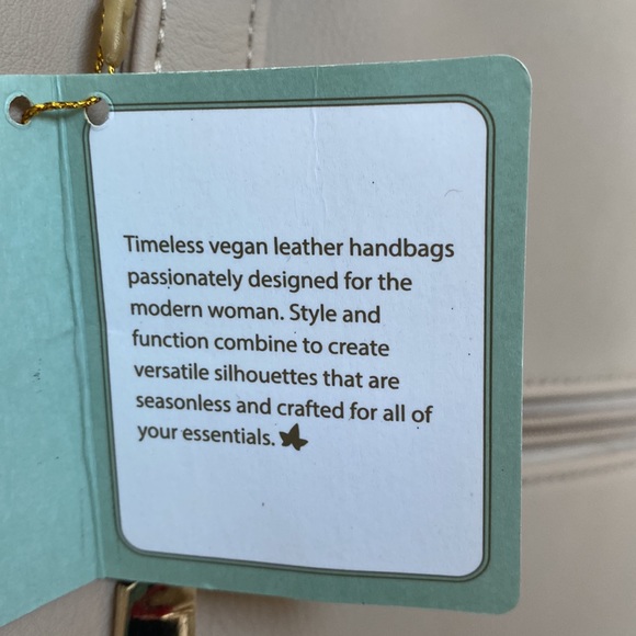 Ivy London Large Vegan Tan Handbag with Removable Strap NWT - Picture 9 of 16